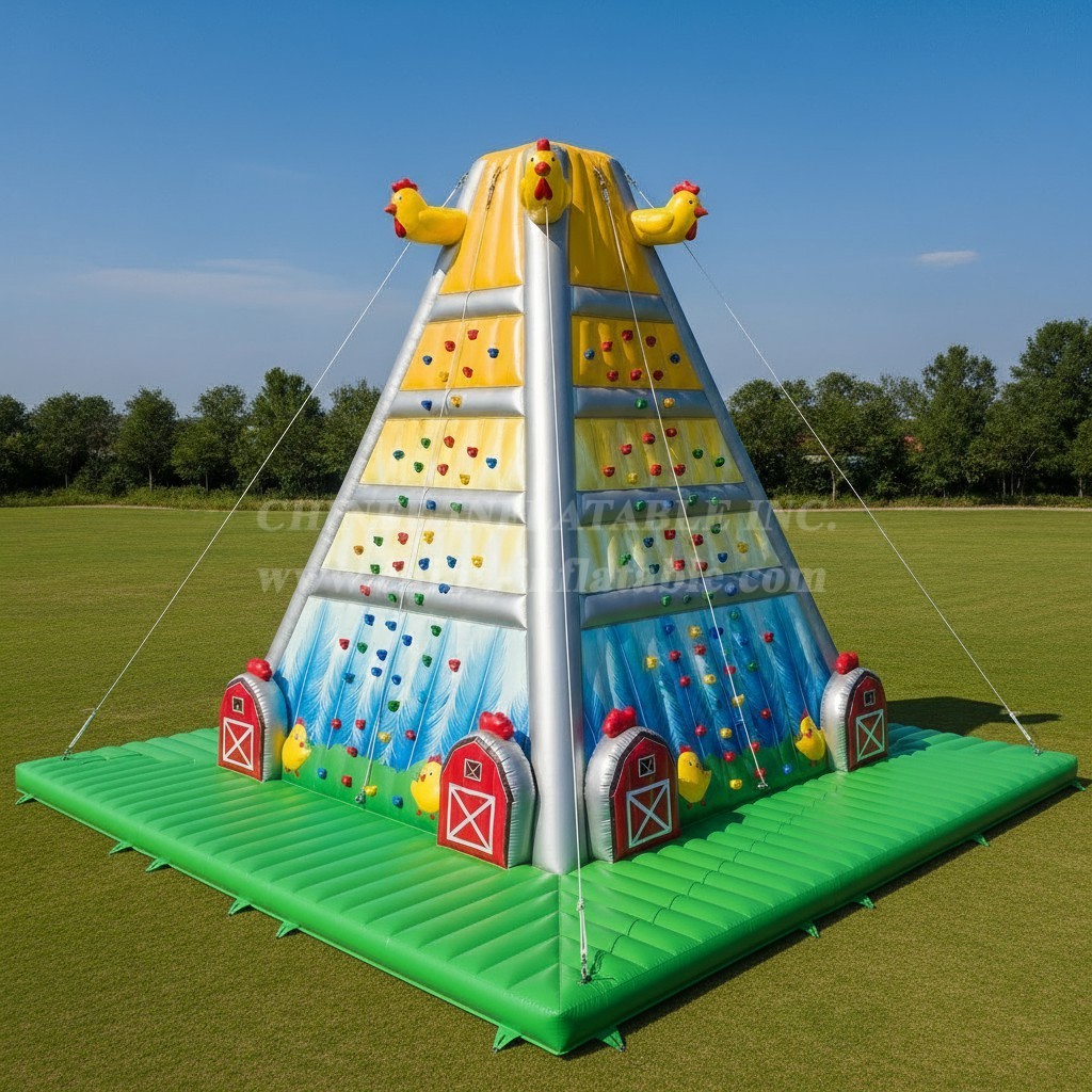 T11-4524 Chicken Theme Inflatable Climbing Wall