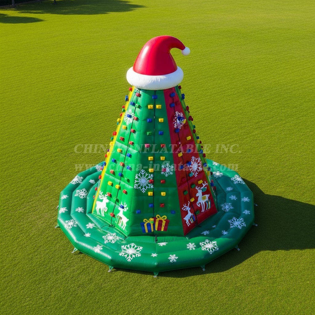 T11-4533 Christmas Theme Inflatable Climbing Wall