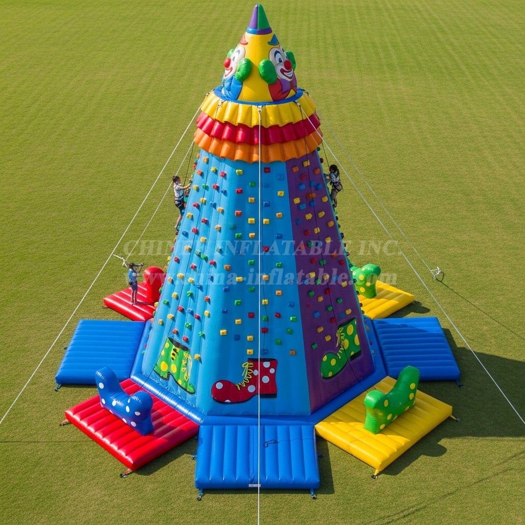 T11-4543 Clown Theme Inflatable Climbing Wall