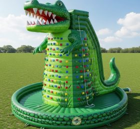 T11-4559 Crocodile Theme Inflatable Climbing Wall
