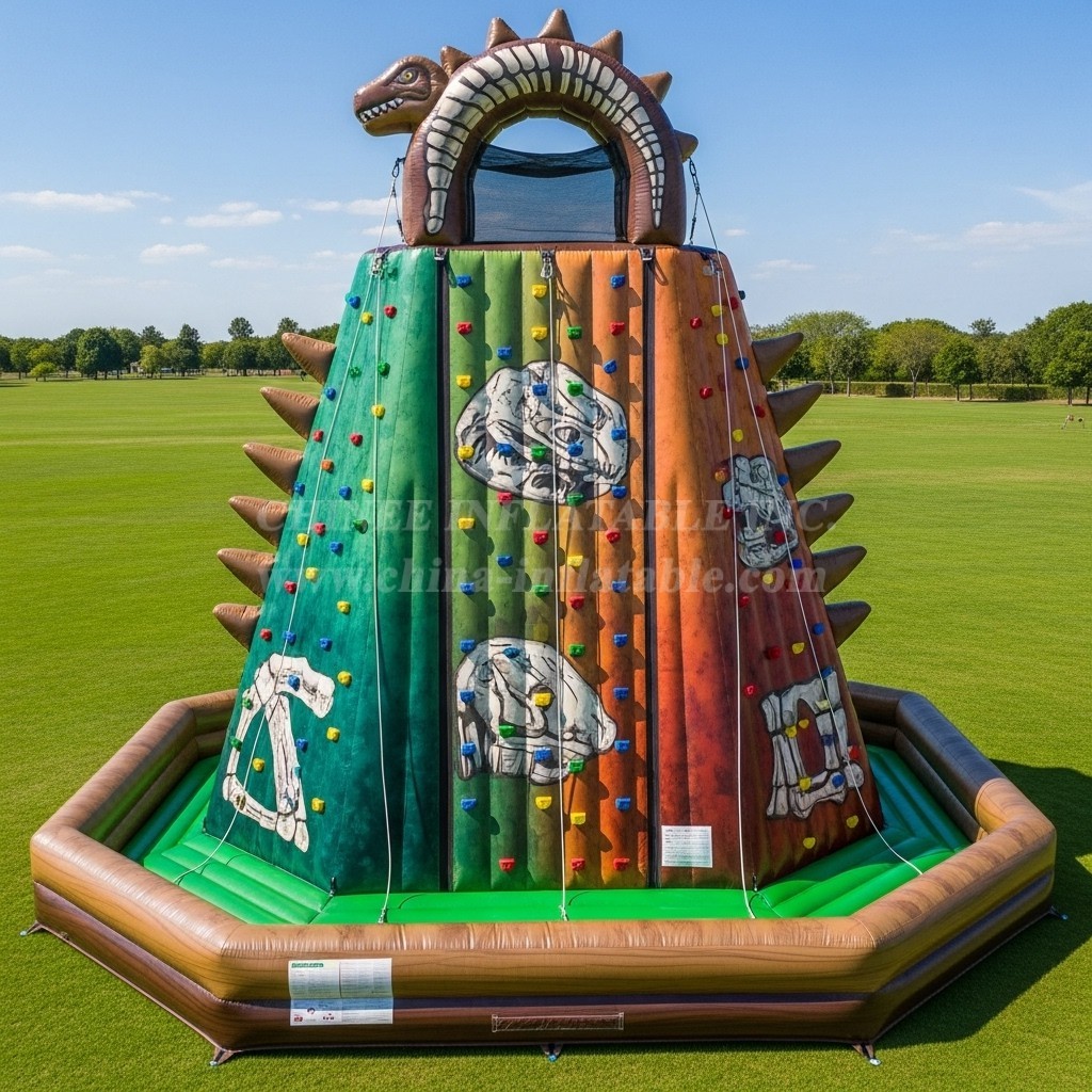 T11-4561 Dinosaur Theme Inflatable Climbing Wall