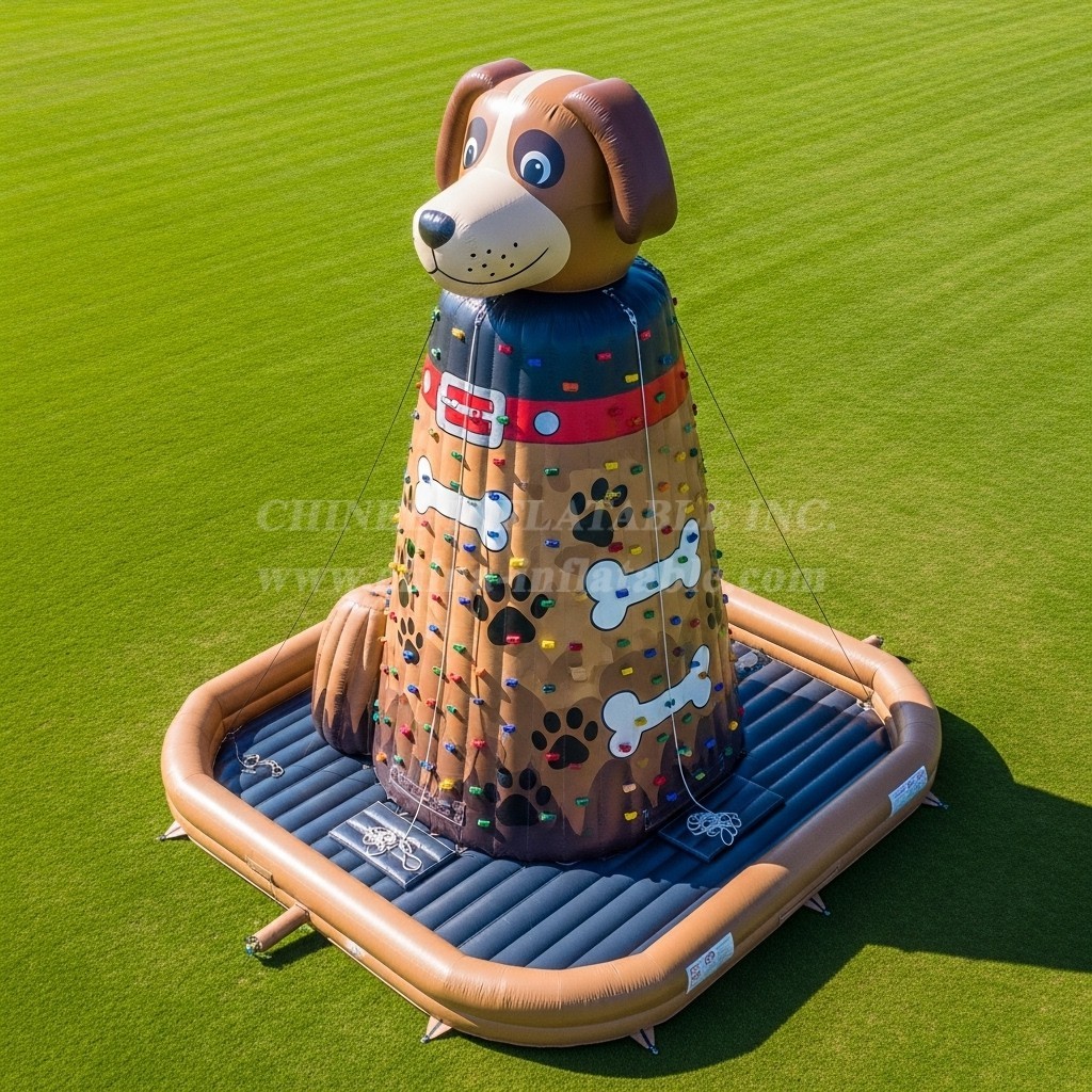 T11-4563 Dog Theme Inflatable Climbing Wall