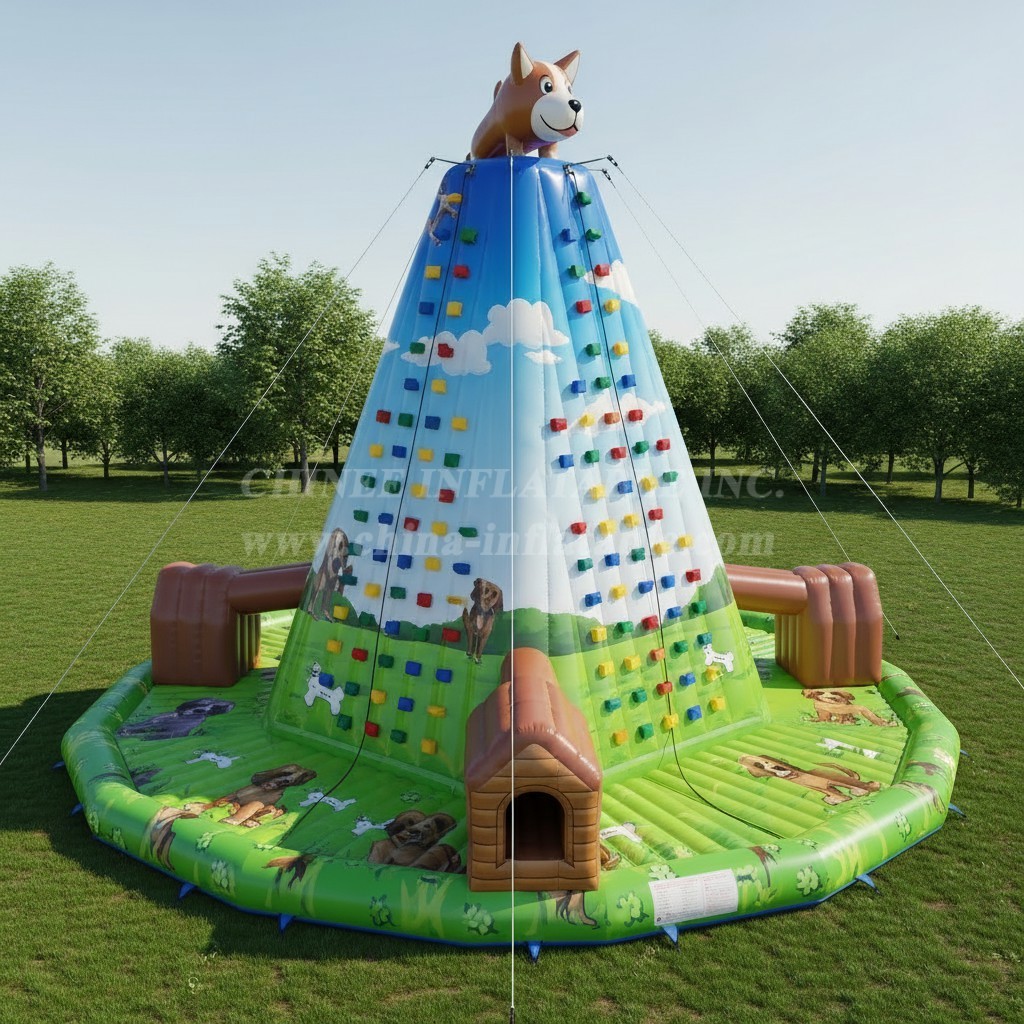 T11-4564 Dog Theme Inflatable Climbing Wall
