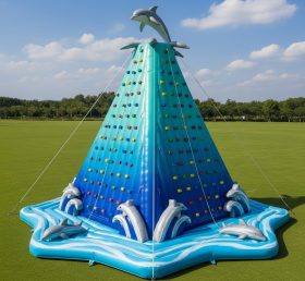 T11-4567 Dolphin Theme Inflatable Climbing Wall