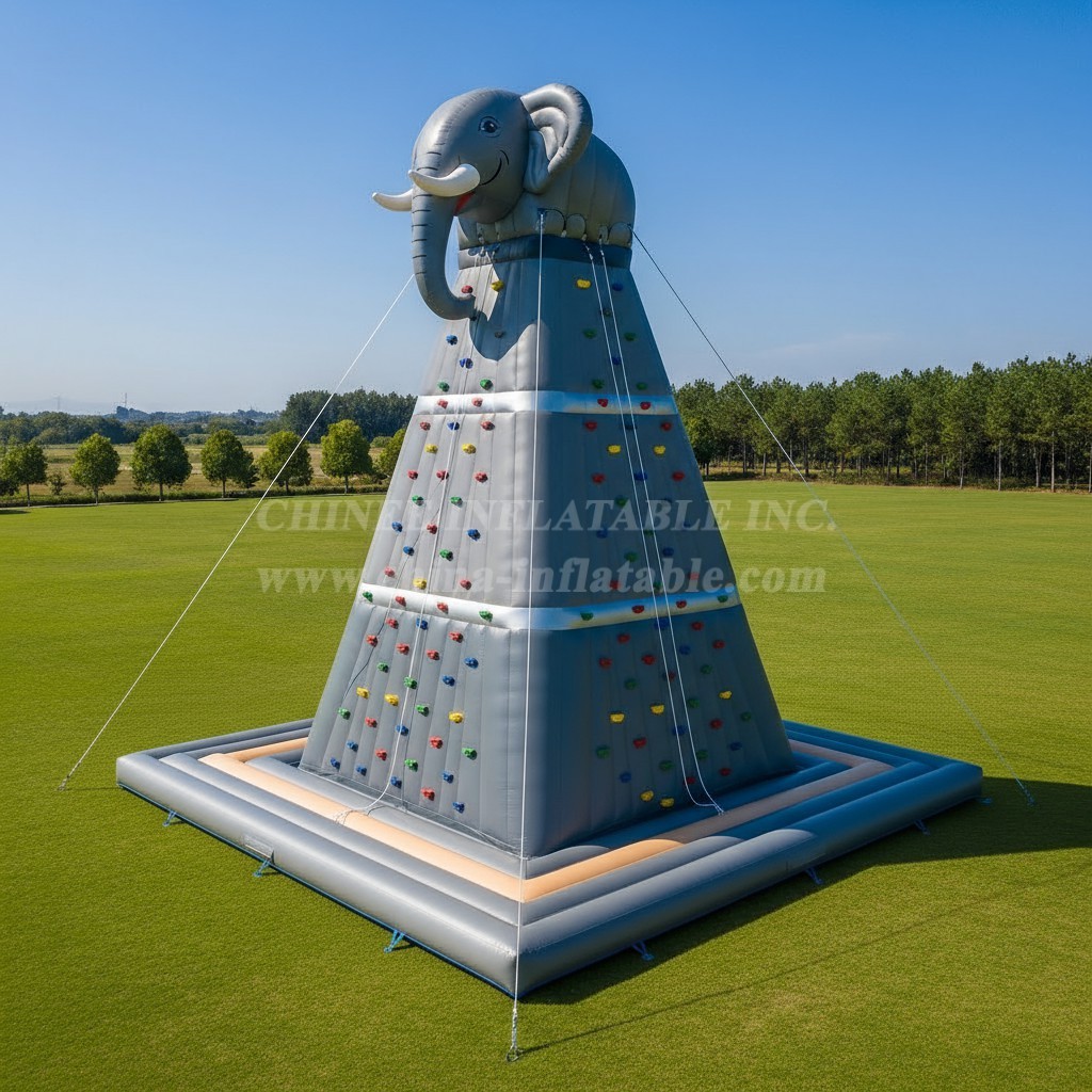 T11-4584 Elephant Theme Inflatable Climbing Wall