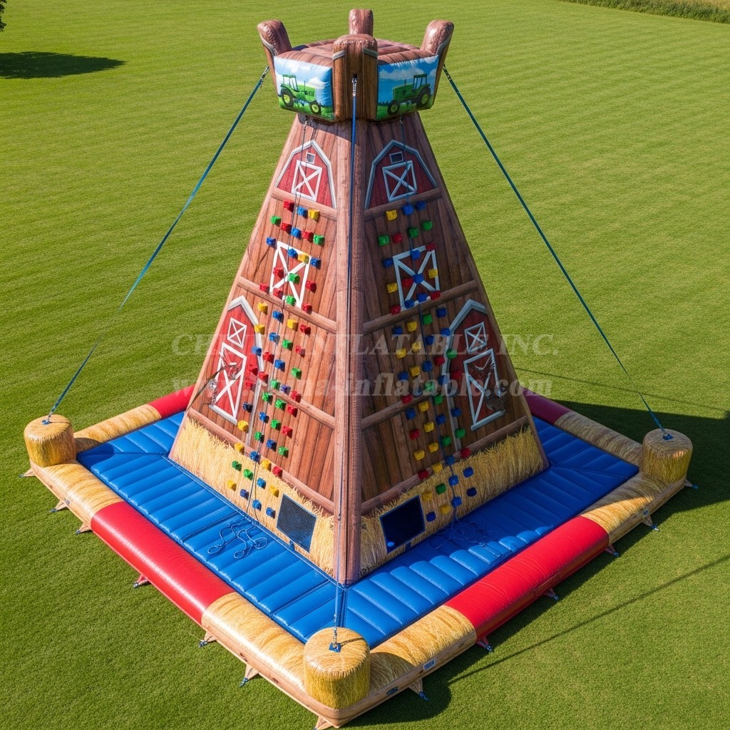 T11-4593 Farm Theme Inflatable Climbing Wall