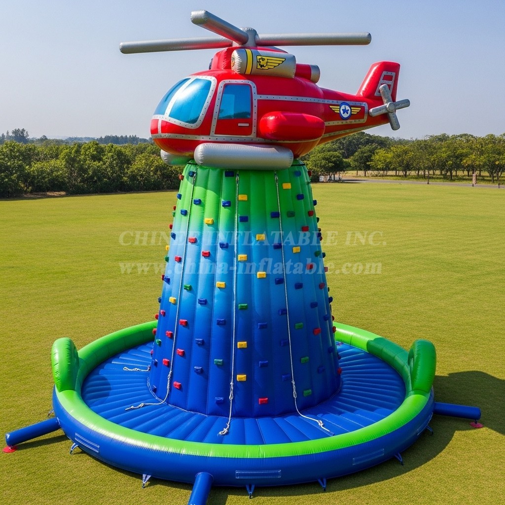 T11-4613 Helicopter Theme Inflatable Climbing Wall