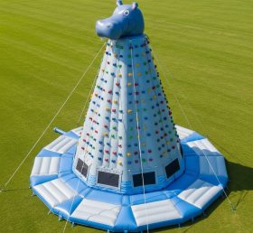 T11-4615 Hippo Theme Inflatable Climbing Wall