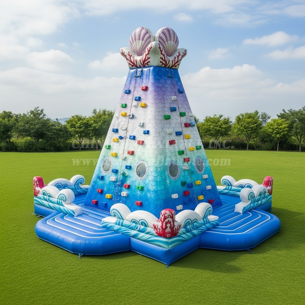 T11-4631 Mermaid Theme Inflatable Climbing Wall