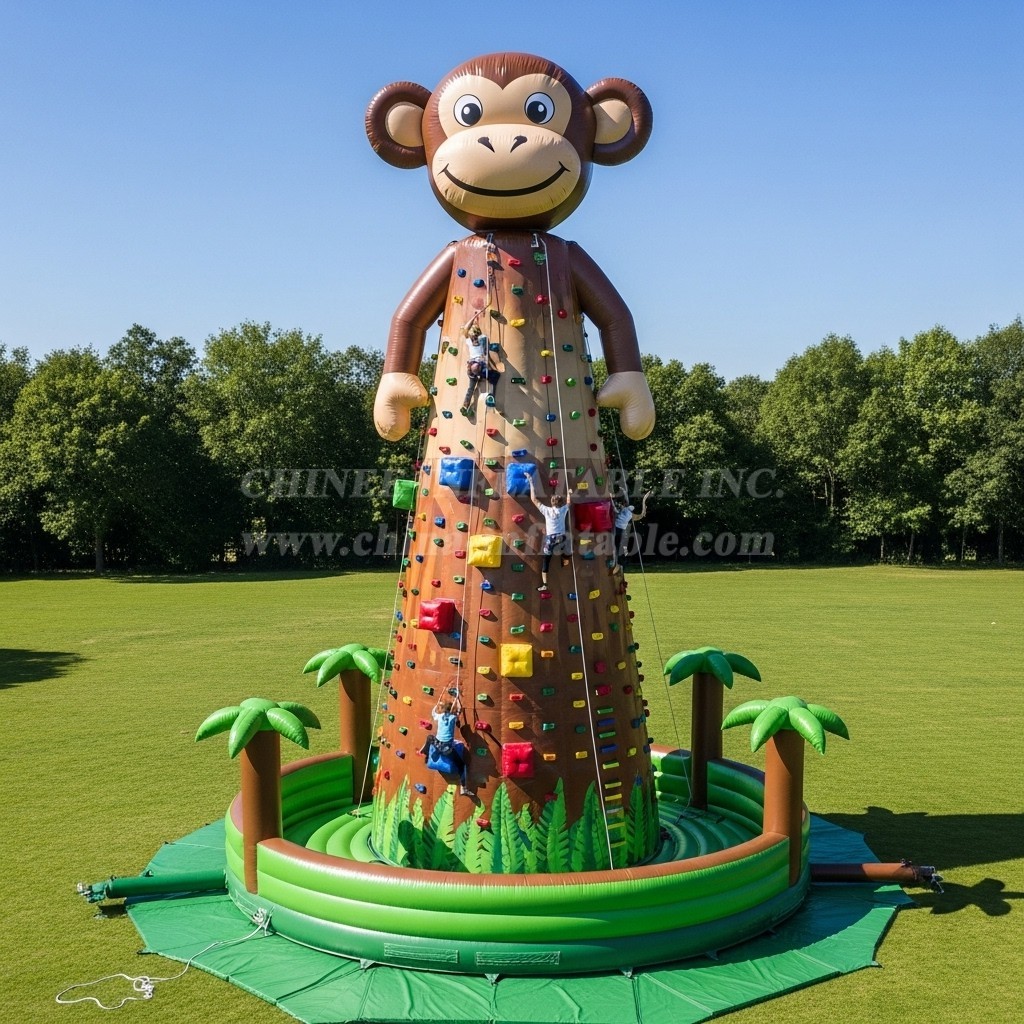 T11-4634 Monkey Theme Inflatable Climbing Wall