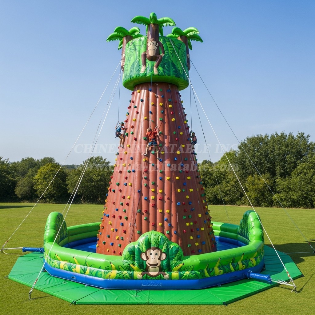 T11-4637 Monkey Theme Inflatable Climbing Wall