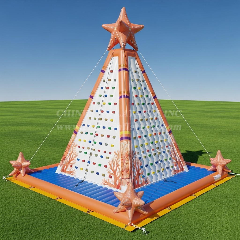 T11-4701 Starfish Theme Inflatable Climbing Wall