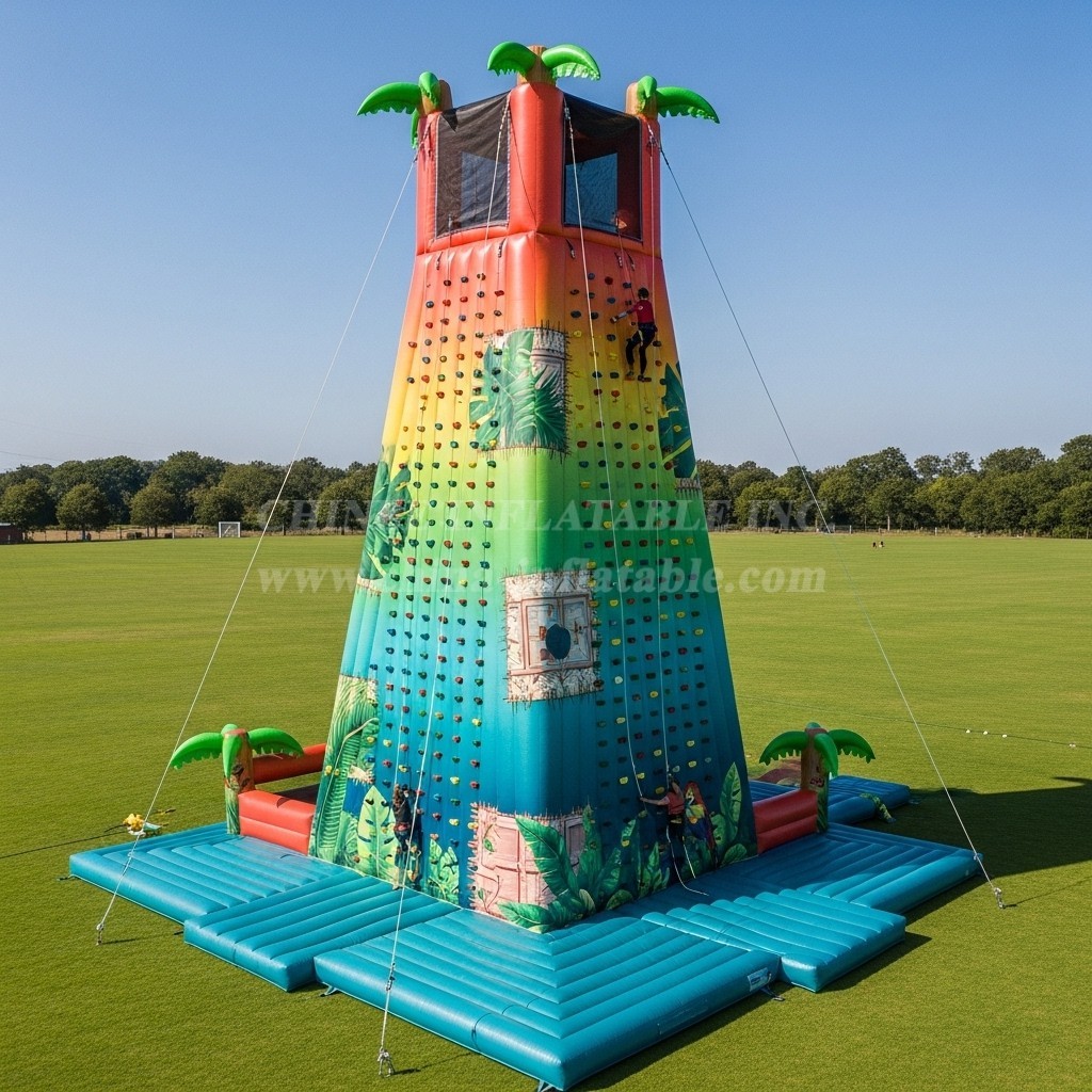 T11-4712 Tropical Theme Inflatable Climbing Wall