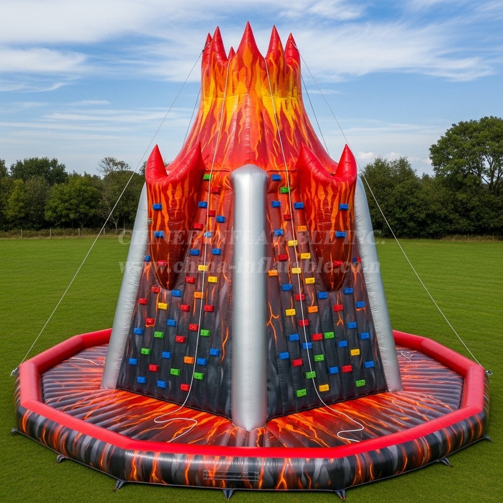 T11-4722 Volcano Theme Inflatable Climbing Wall