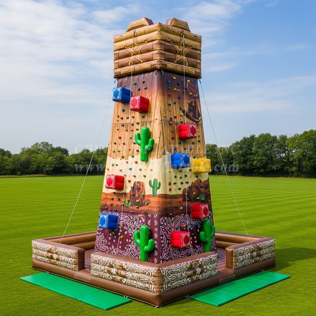 T11-4729 Wild West Theme Inflatable Climbing Wall