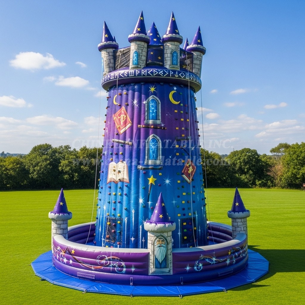 T11-4733 Wizard Theme Inflatable Climbing Wall