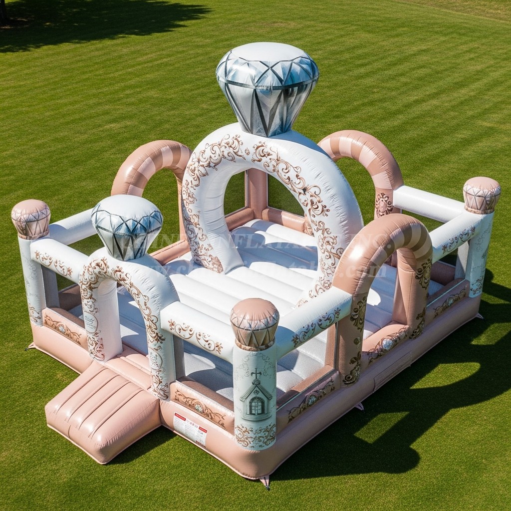 T2-8672 Weddings Theme Inflatable Bouncer