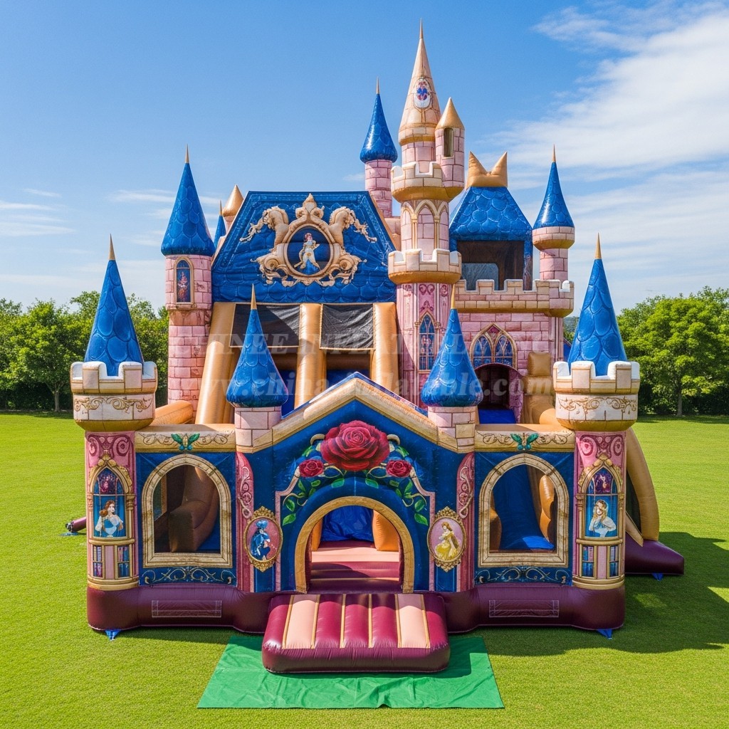 T5-2014 Beauty and the Beast Theme Inflatable Castles