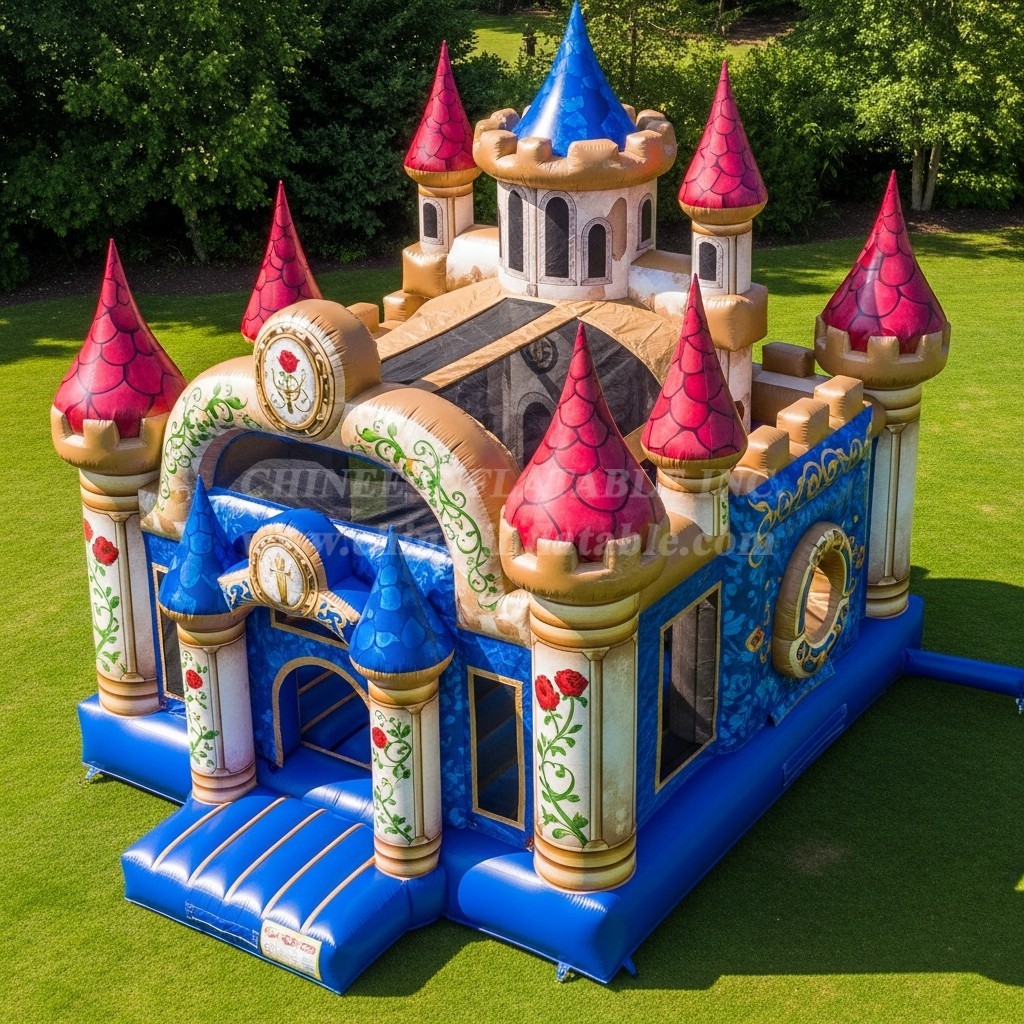 T5-2015 Beauty and the Beast Theme Inflatable Castles