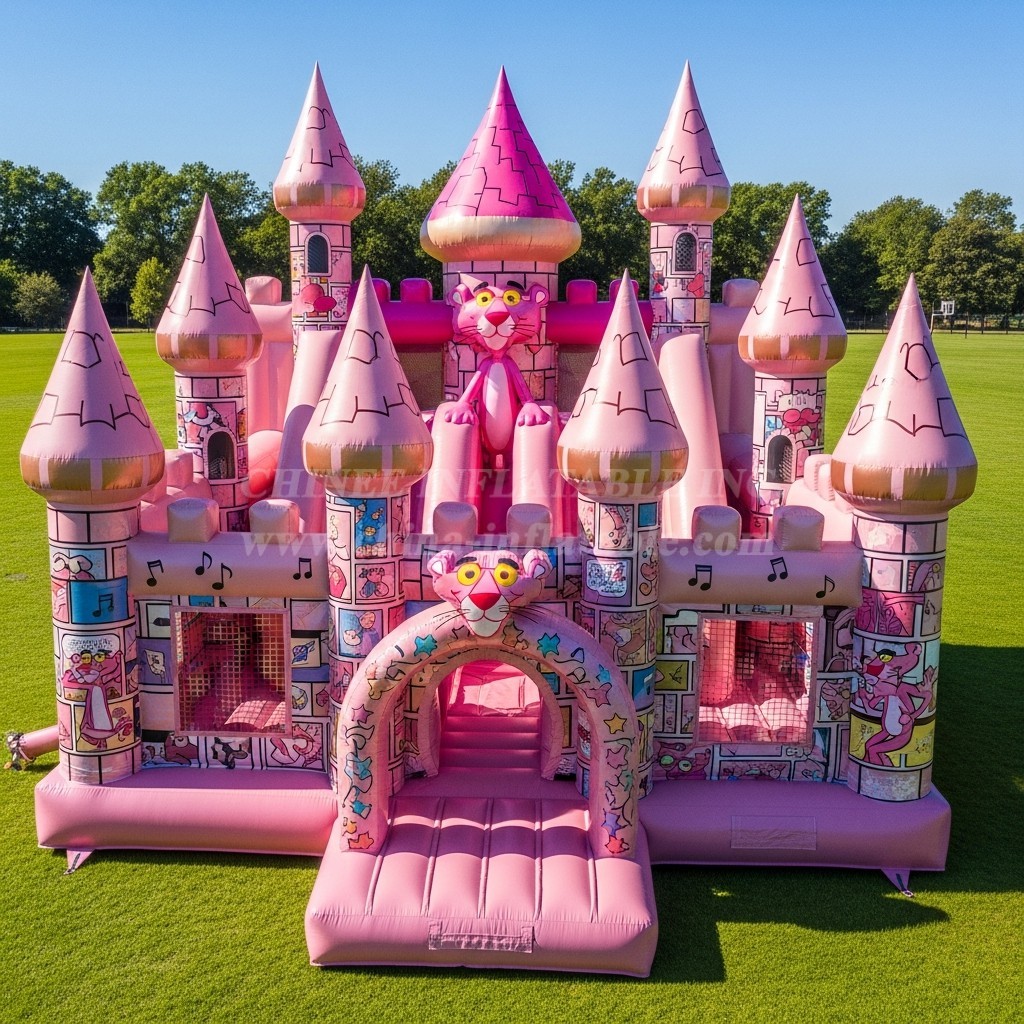 T5-2115 Pink Panther Theme Inflatable Castles