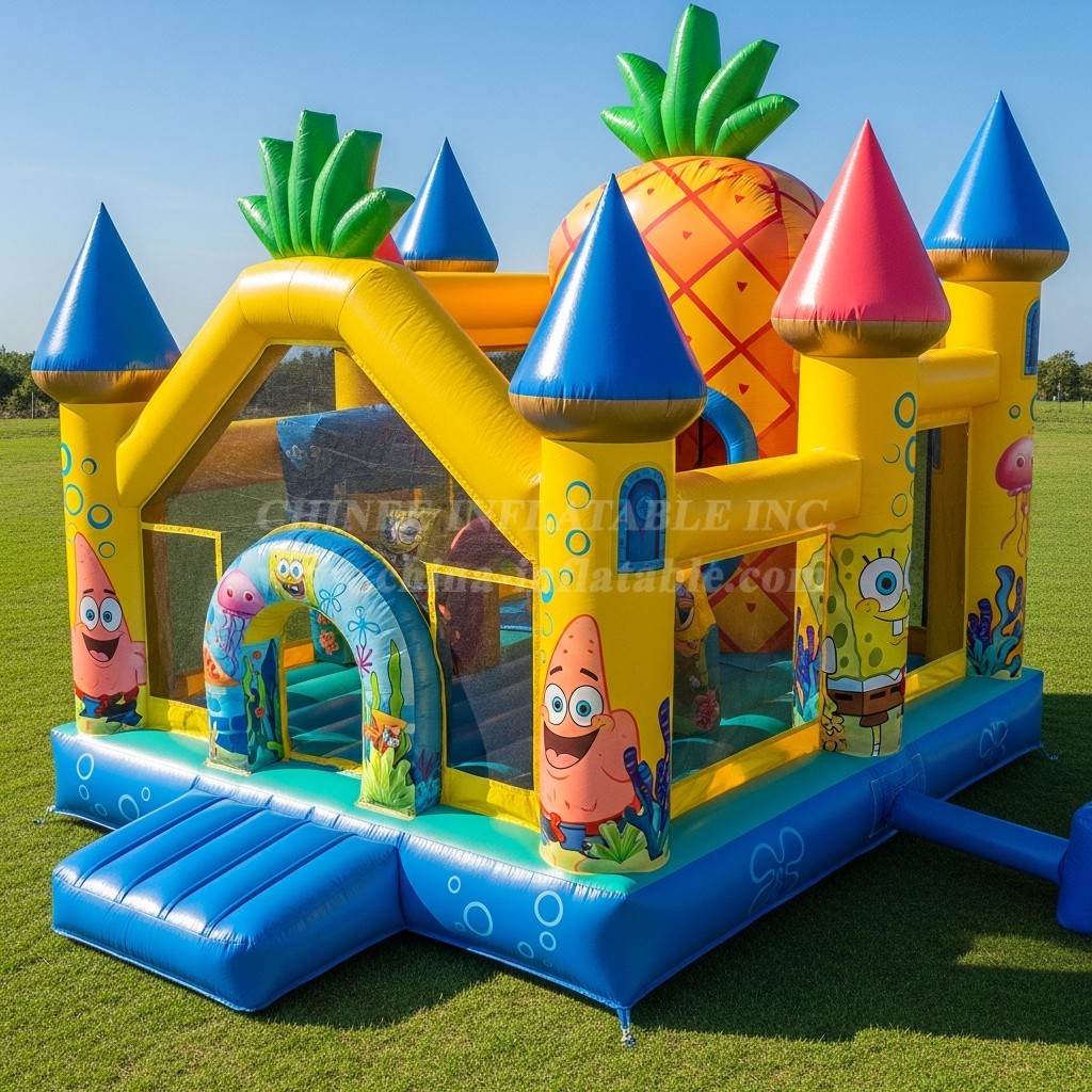 T5-2154 Spongebob Theme Inflatable Castles