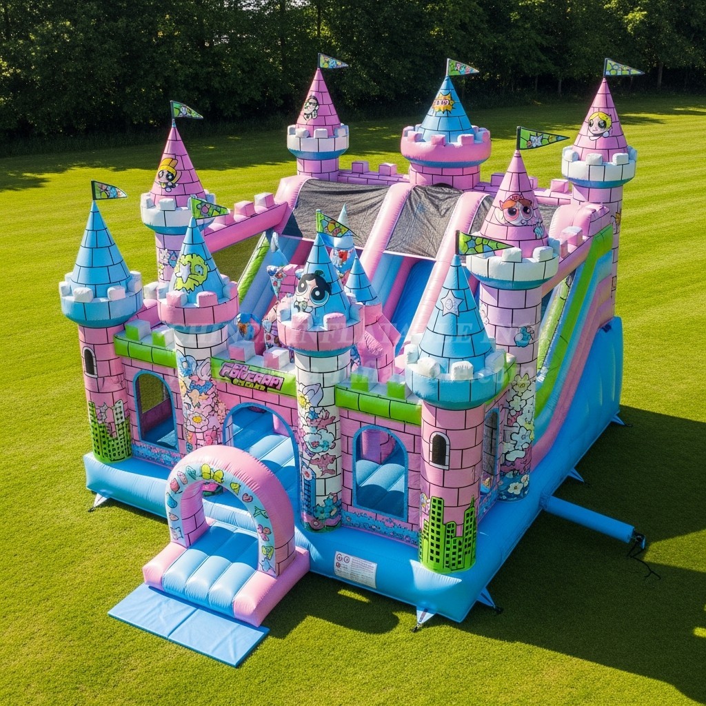 T5-2183 The Powerpuff Girls Theme Inflatable Castles