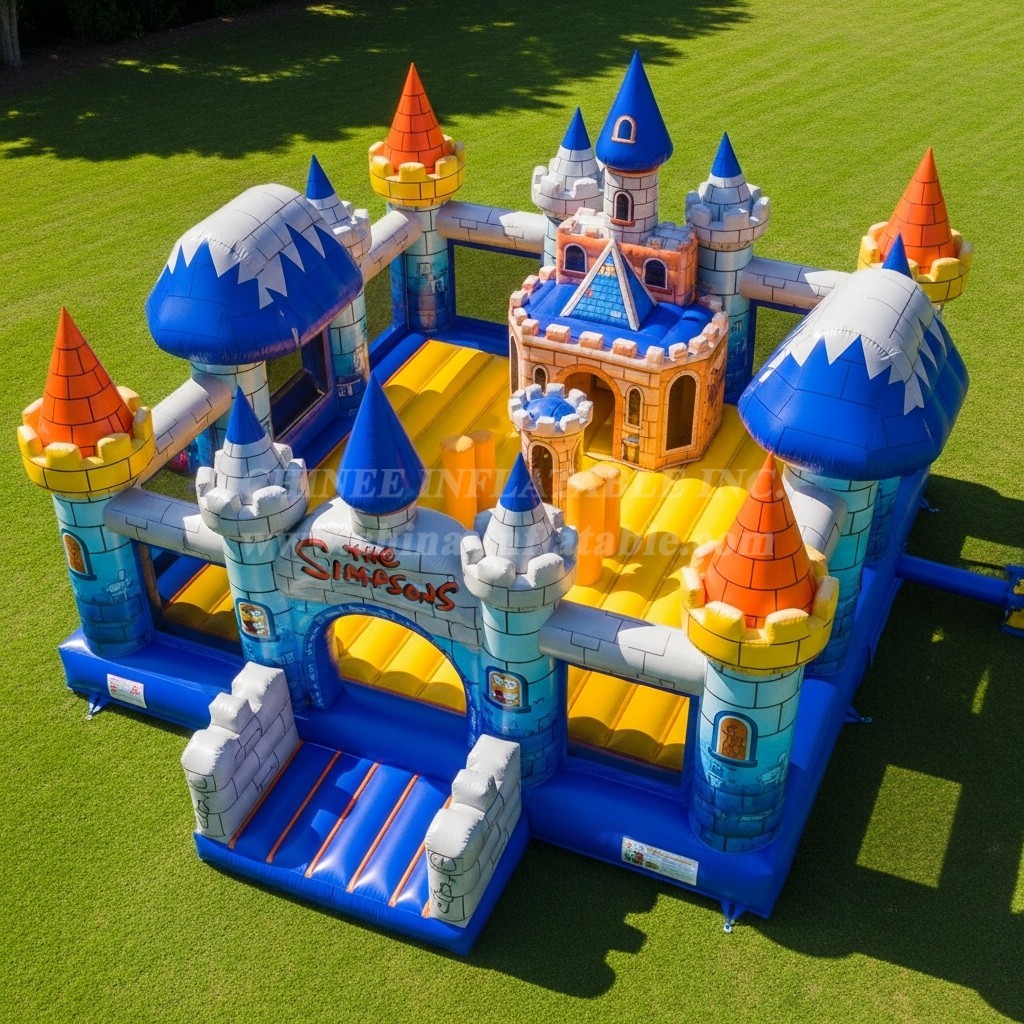 T5-2186 The Simpsons Theme Inflatable Castles