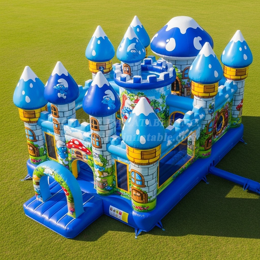T5-2189 The Smurfs Theme Inflatable Castles
