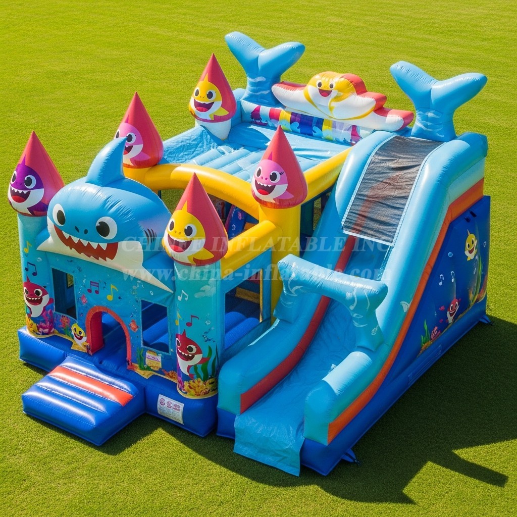 T5-2229 Baby Shark Theme Inflatable Castles