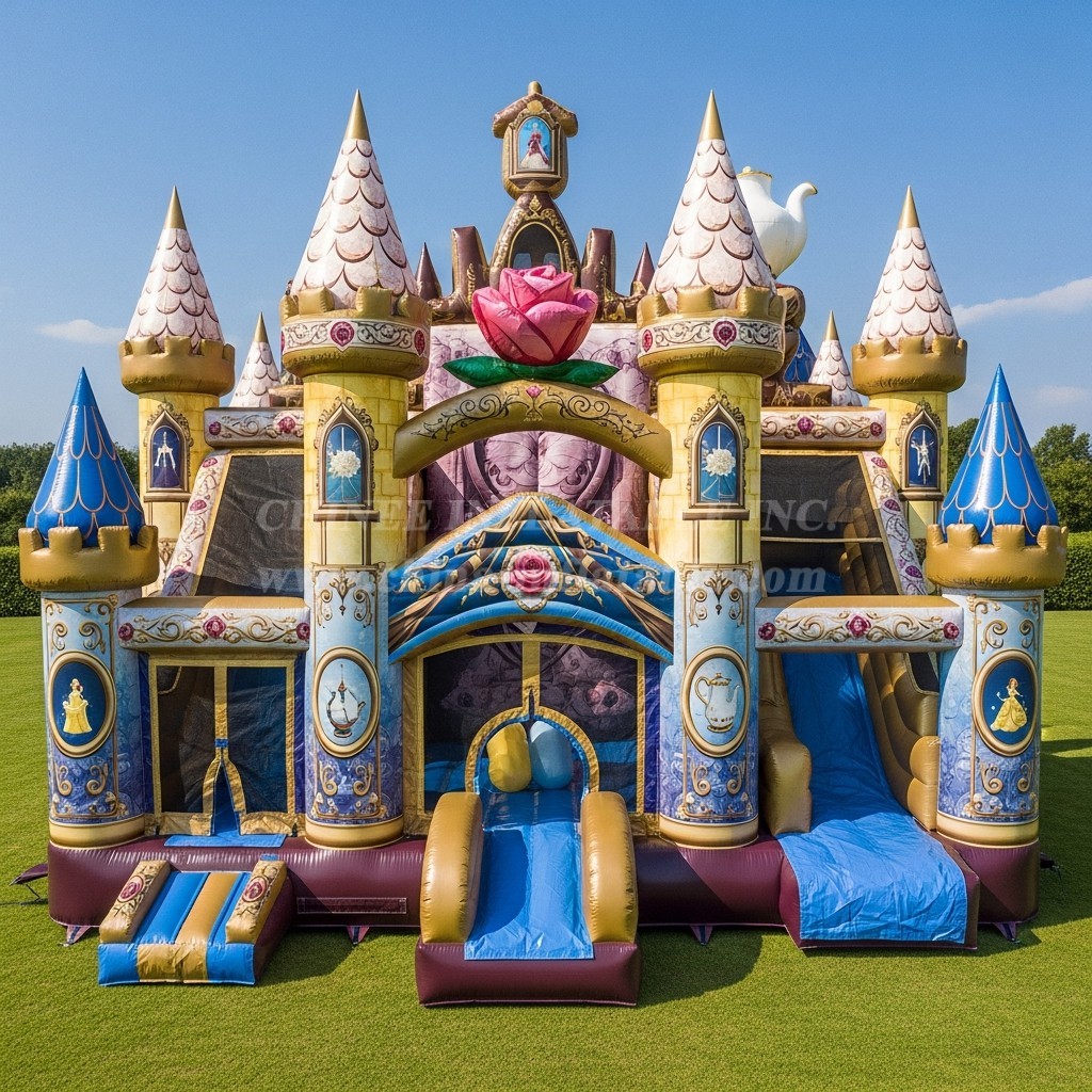 T5-2242 Beauty and the Beast Theme Inflatable Castles