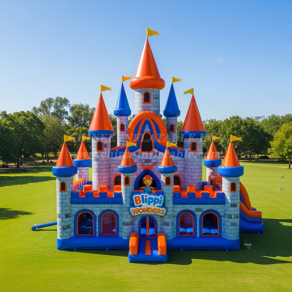 T5-2255 Blippi Wonders Theme Inflatable Castles
