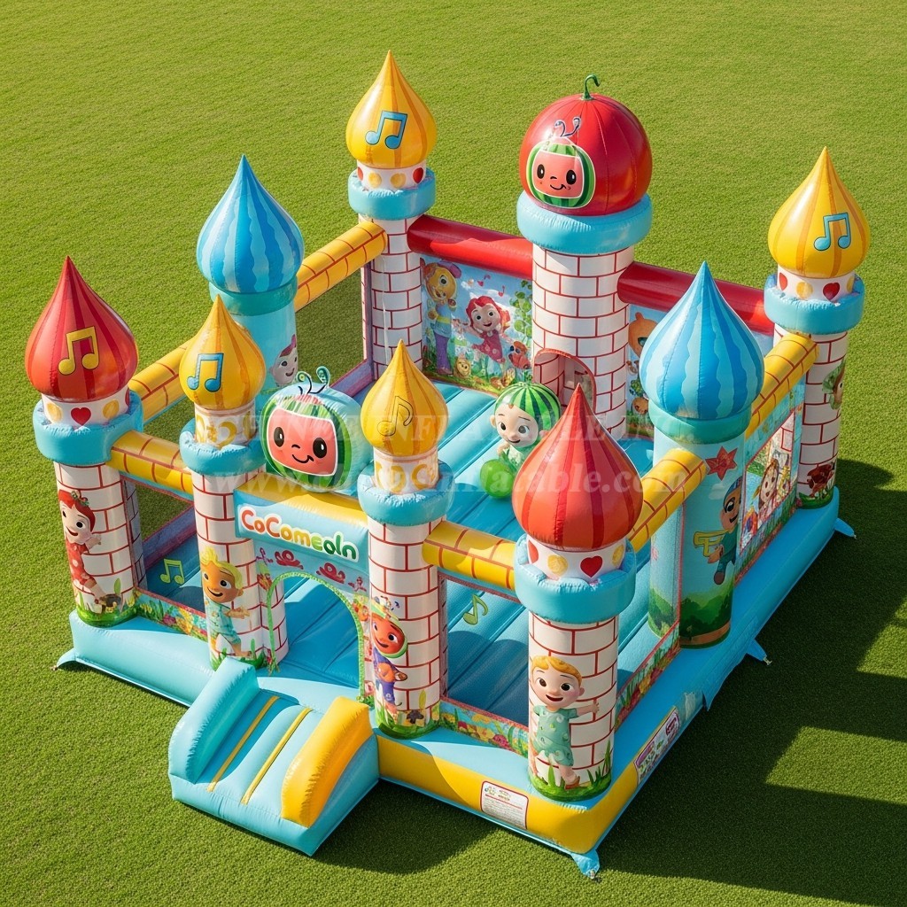 T5-2277 Cocomelon Theme Inflatable Castles