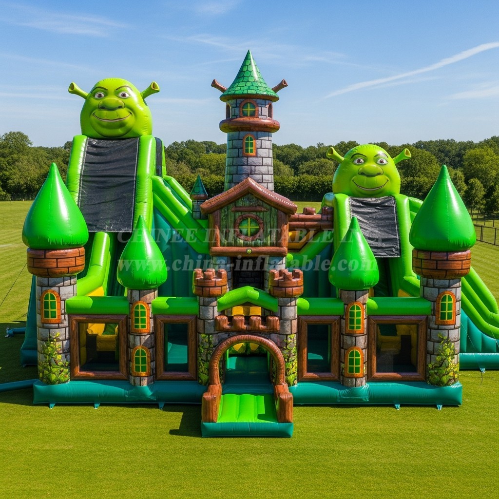T5-2445 Shrek Theme Inflatable Castles