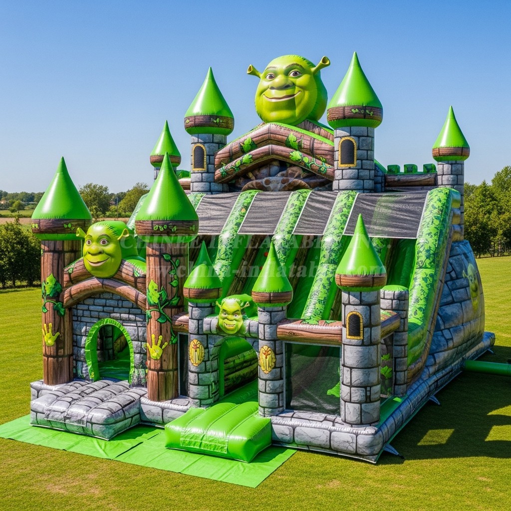 T5-2446 Shrek Theme Inflatable Castles