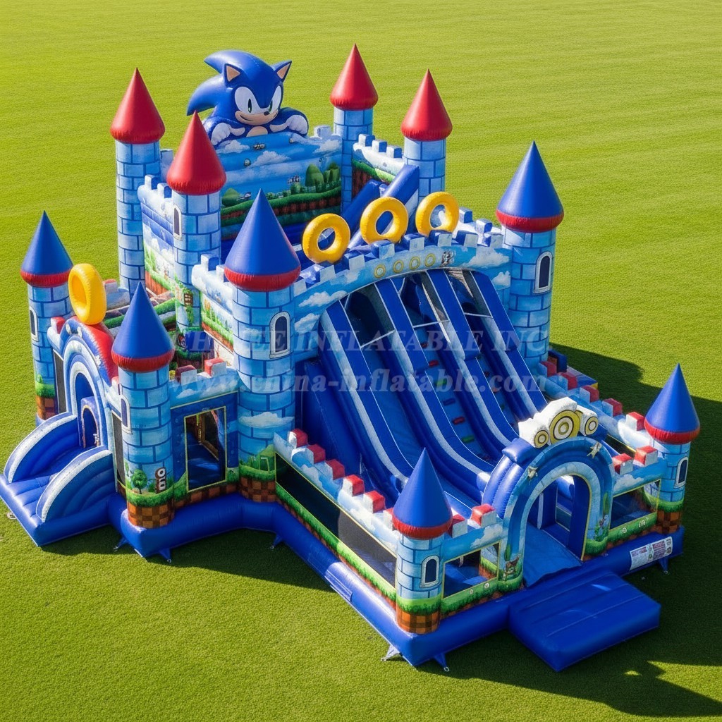 T5-2457 Sonic Theme Inflatable Castles