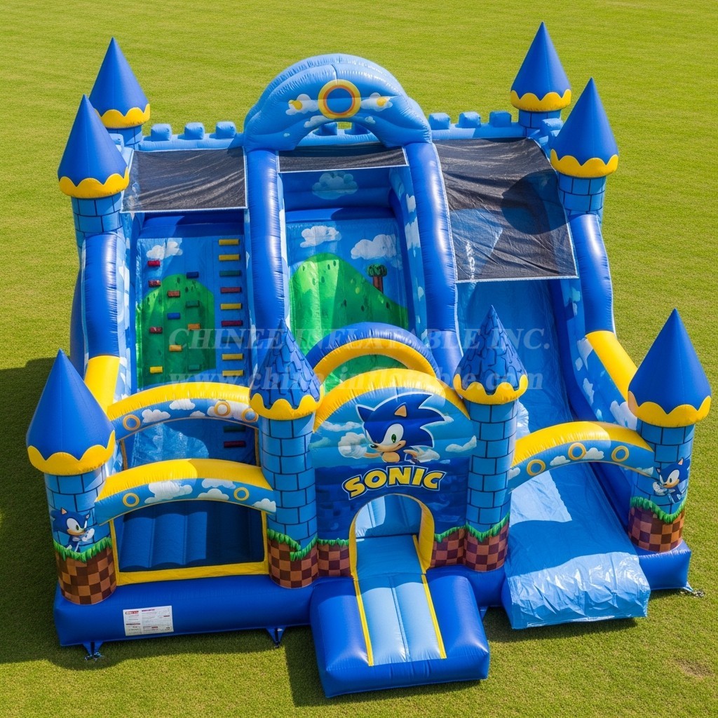 T5-2458 Sonic Theme Inflatable Castles