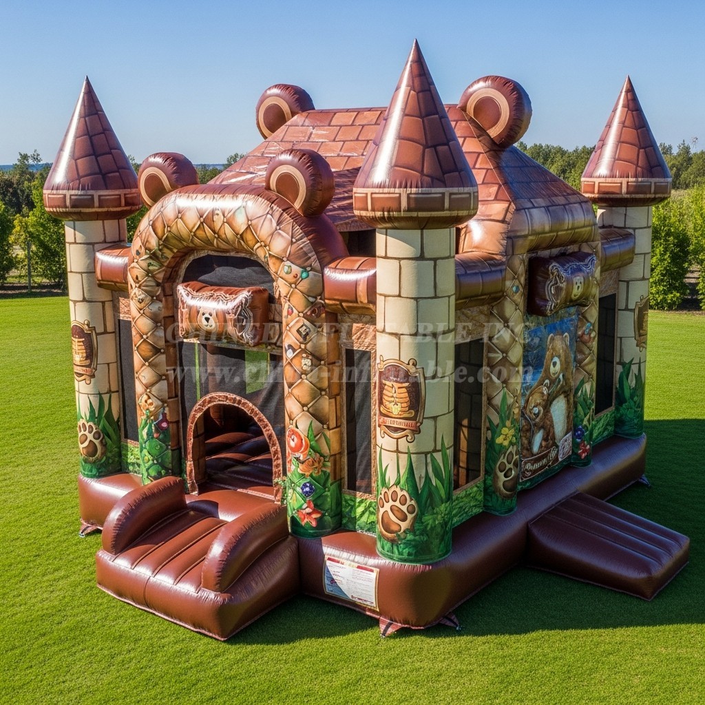 T5-2568 Bear Theme Inflatable Castles