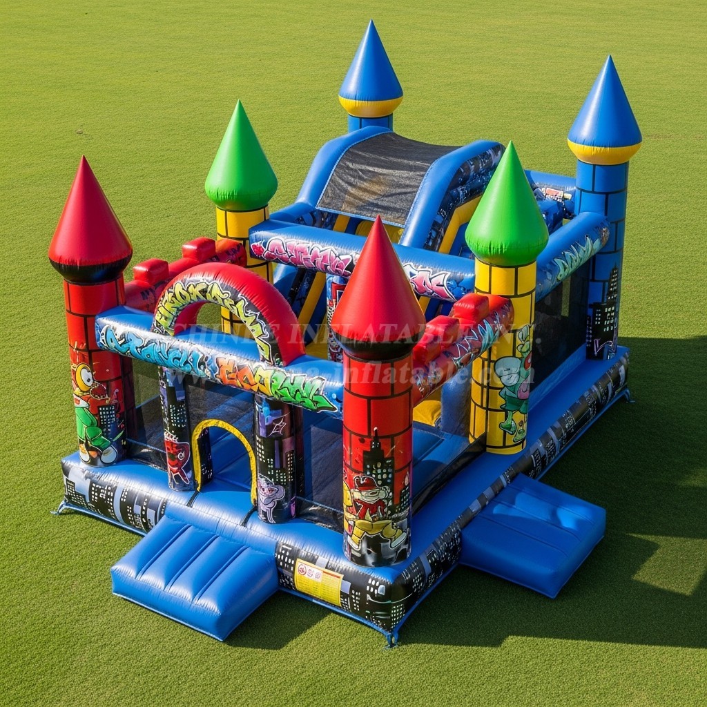 T5-2643 Graffiti Theme Inflatable Castles