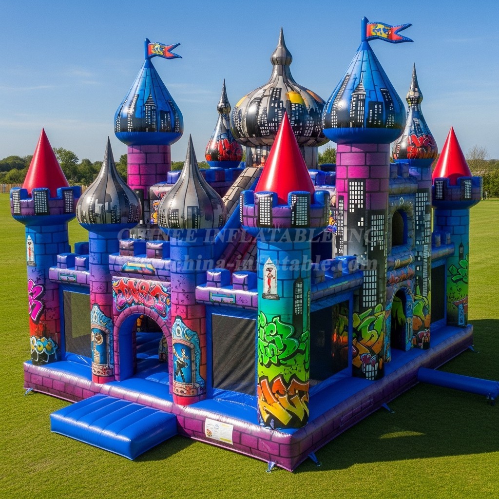T5-2644 Graffiti Theme Inflatable Castles