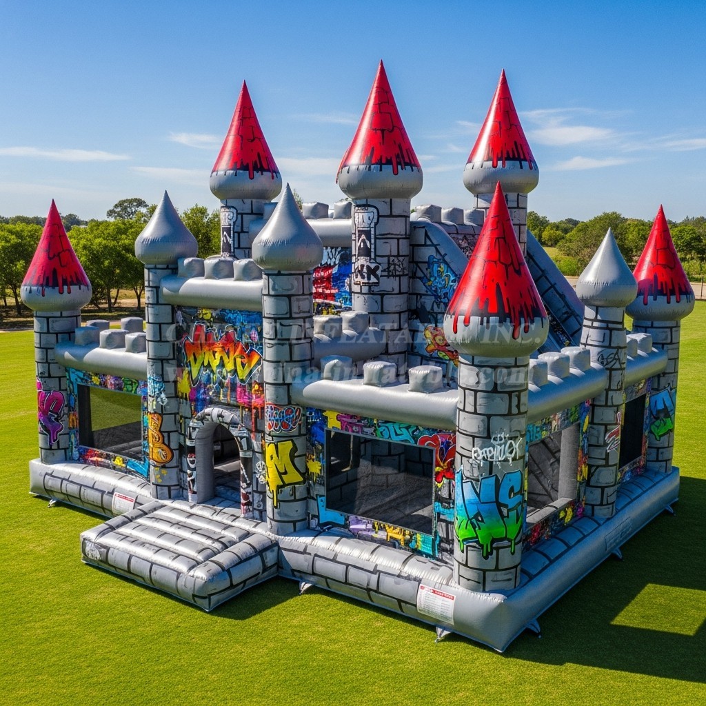 T5-2645 Graffiti Theme Inflatable Castles