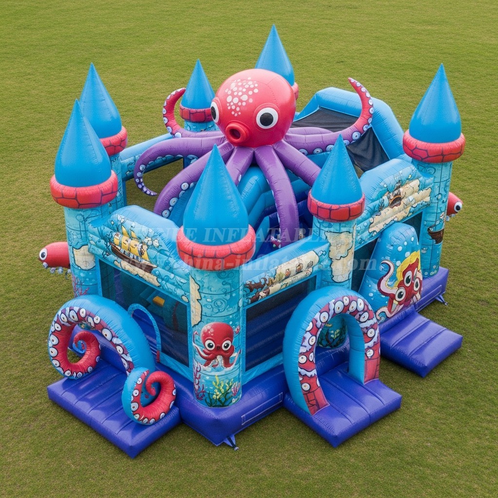 T5-2697 Octopus Theme Inflatable Castles