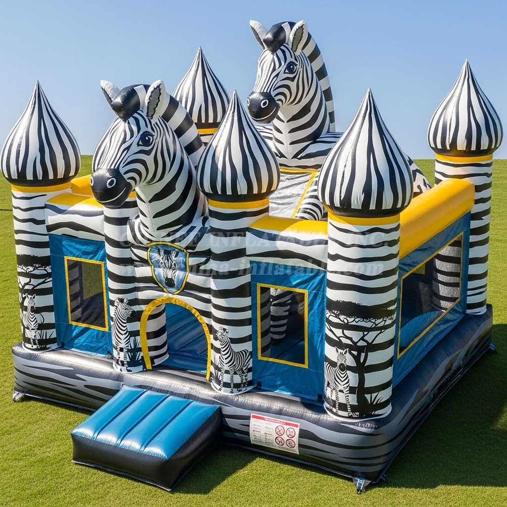 T5-2796 Zebra Theme Inflatable Castles