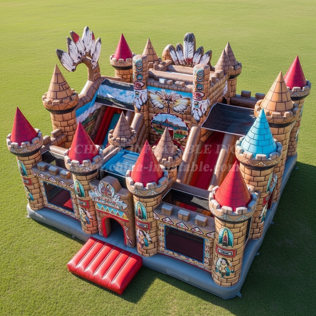 T5-2811 American Indian Theme Inflatable Castles