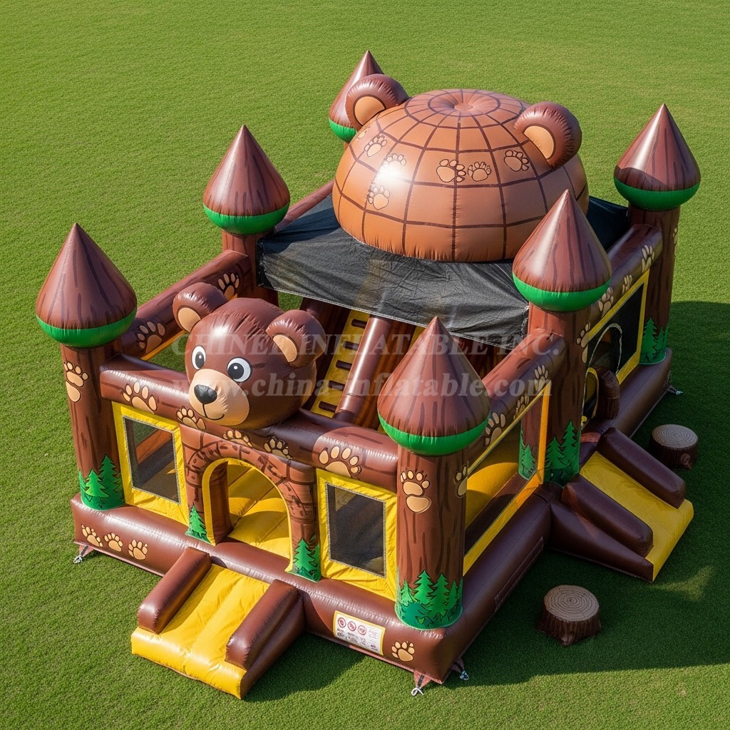 T5-2818 Bear Theme Inflatable Castles
