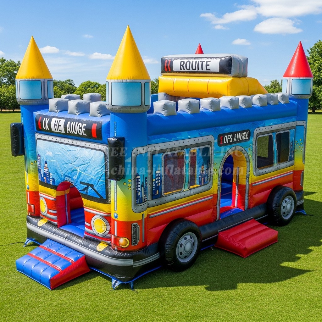 T5-2830 Bus Theme Inflatable Castles