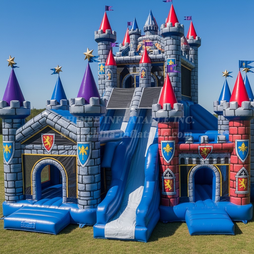 T5-2844 Castle Kingdom Theme Inflatable Castles