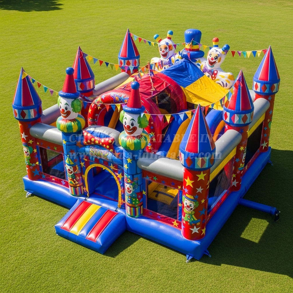 T5-2863 Clown Theme Inflatable Castles
