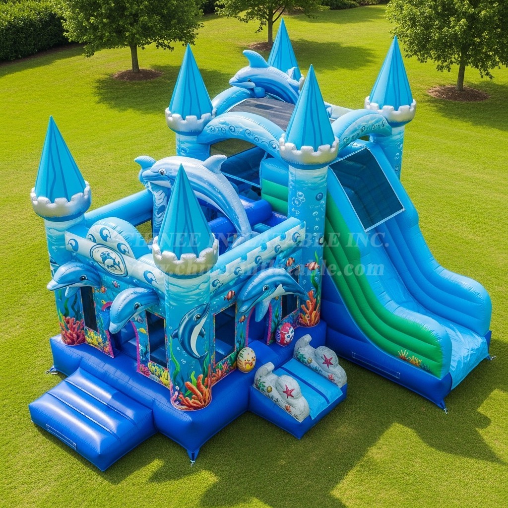 T5-2894 Dolphin Theme Inflatable Castles
