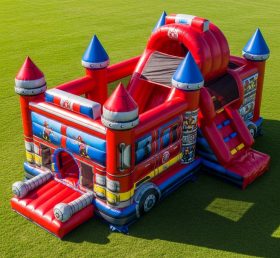 T5-2933 Firetruck Theme Inflatable Castles