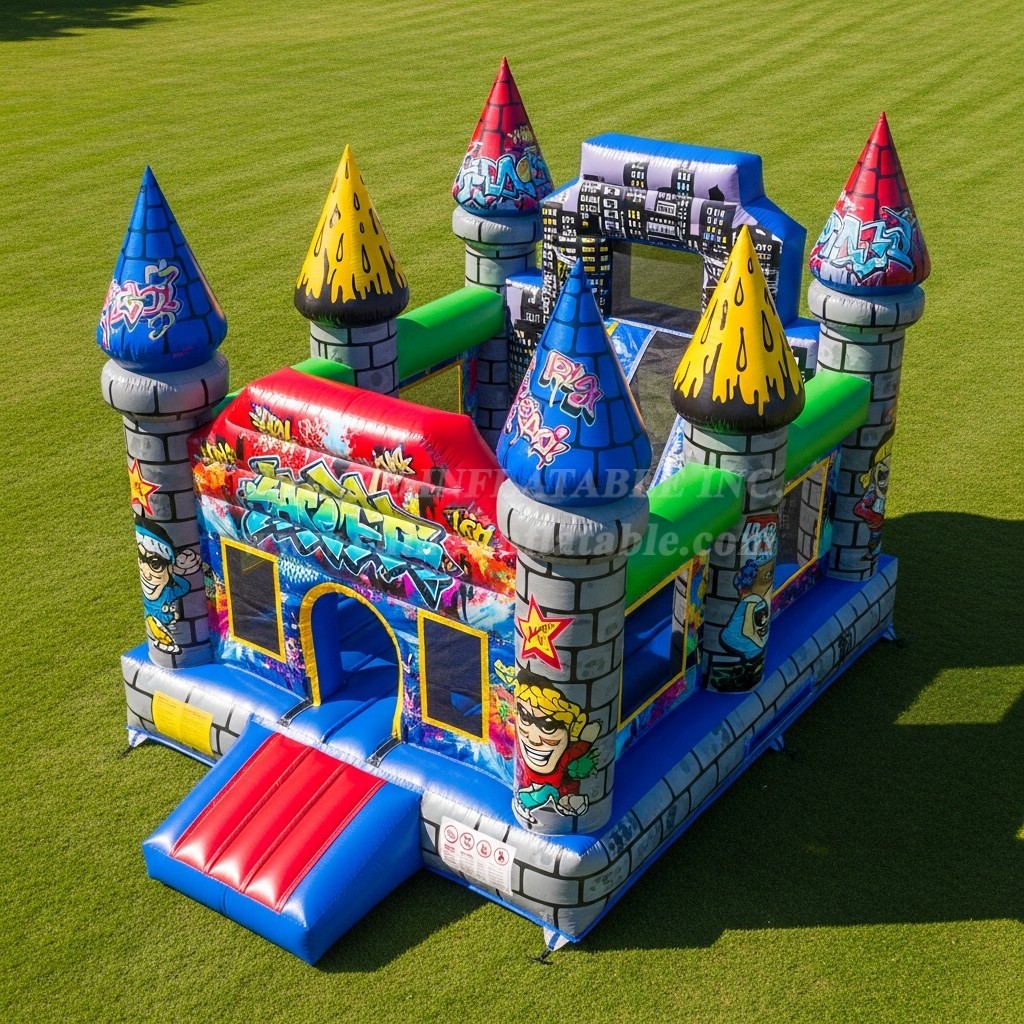T5-2951 Graffiti Theme Inflatable Castles